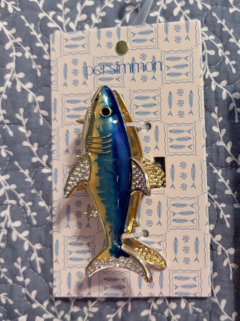 Persimmon Blue Shark Fish Hair Clip – Decorative Ocean-Inspired Accessory